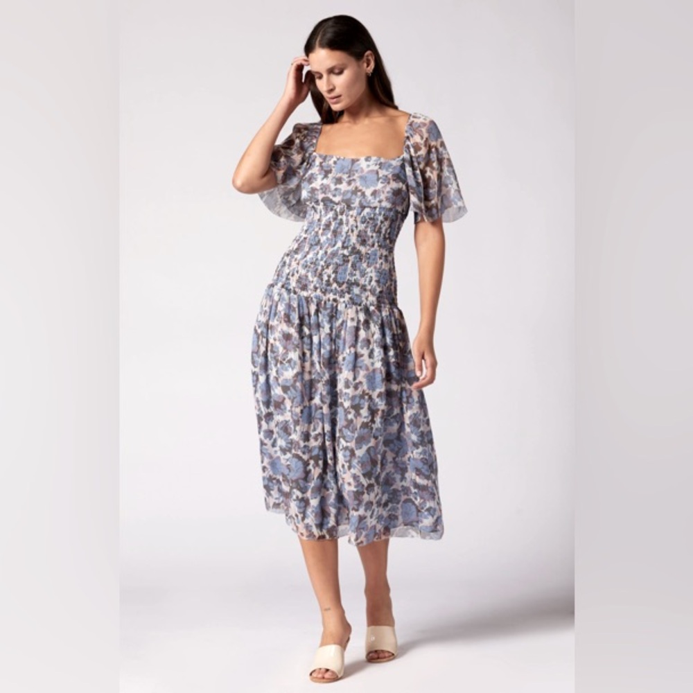 Joie Gillian Silk Midi Dress - XL